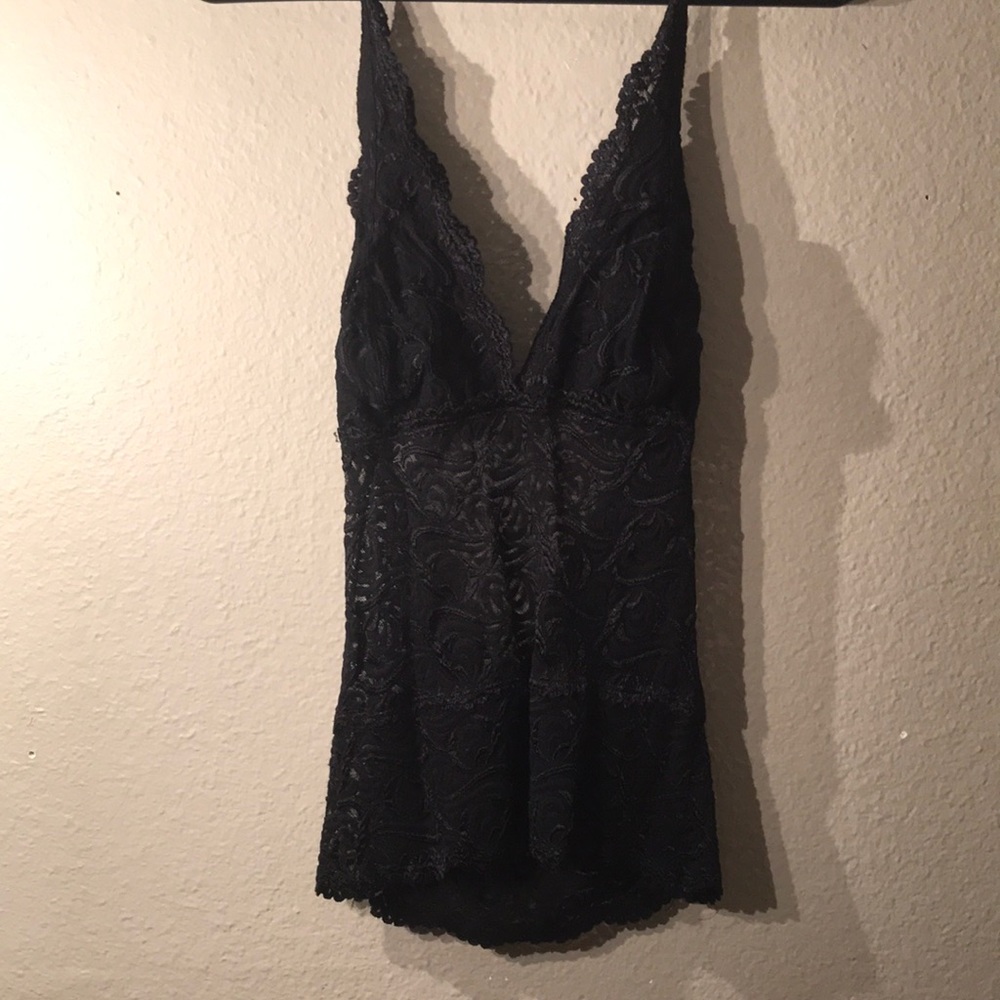 Bebe Sheer Halter Camisole (Medium)